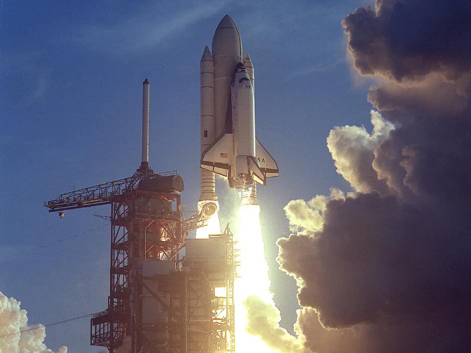space shuttle launch. First shuttle launch 4/12/1981