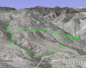 Google Earth view of the trail