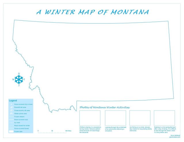 Montana Winter Map Nelstead 2